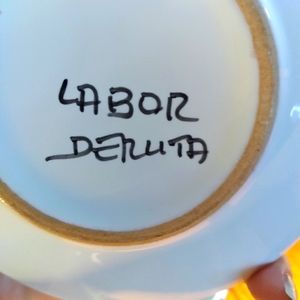3 piece labor deruta ceramic original set from Italy.